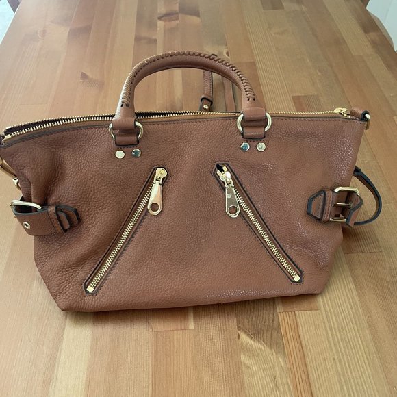 Like New Rebecca Minkoff Brown Leather Convertible Handle Bag - Picture 2 of 10